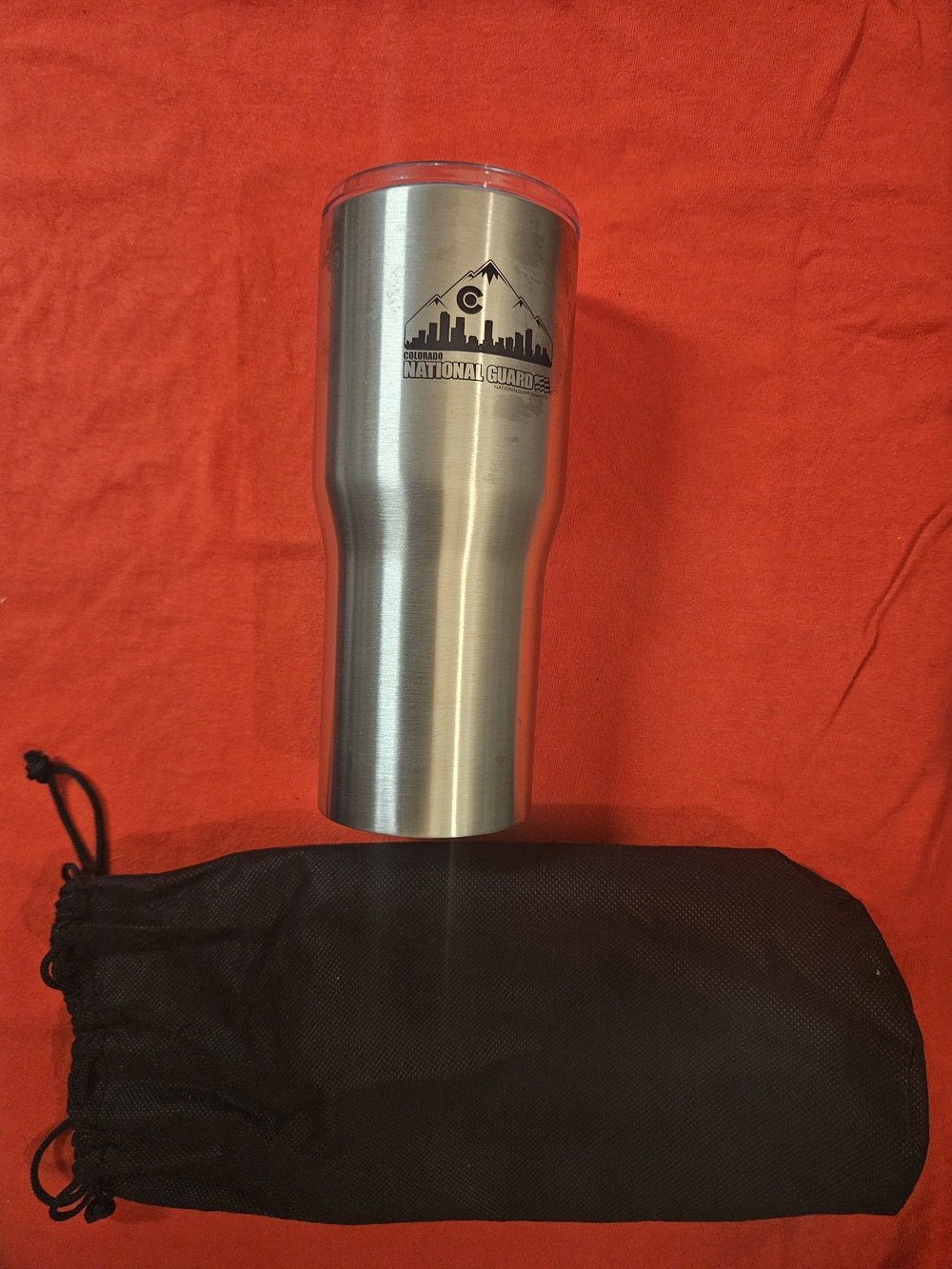 Insulated Stainless Steel Tumbler - Silver with Clear Lid